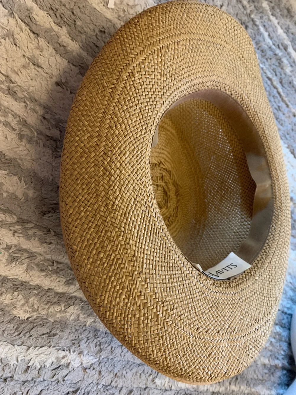 Eric Javits Natural Straw Raffia Sun Hat with Ribbon Band - Picture 13 of 15